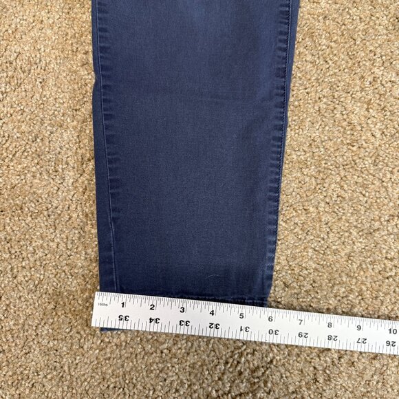 Talbots The Weekend Chino Pants Women 8 Blue Cotton Stretch Tapered Leg Mid Rise - Picture 10 of 14
